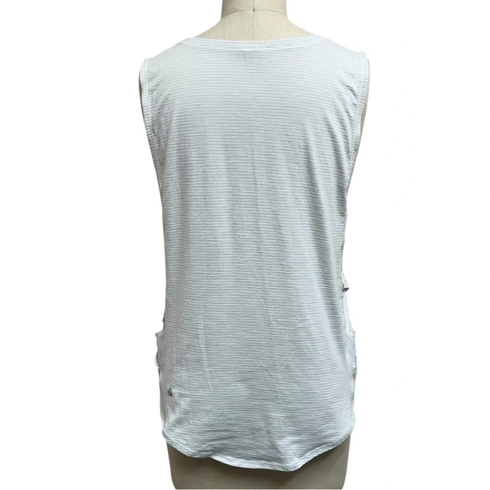 Lululemon Var-City Muscle Tank Heathered White